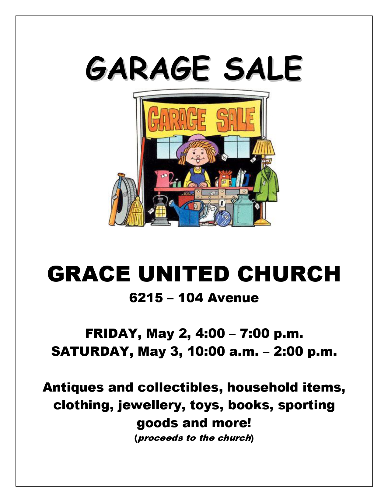 2025 Garage Sale poster
