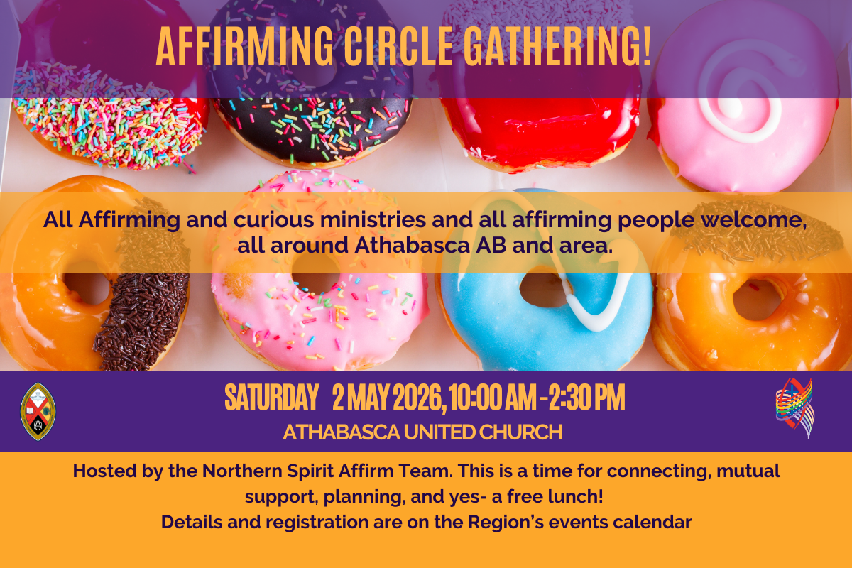 Colourful doughnuts with text on purple and yellow stripes. For full text, please see the accompanying event description.