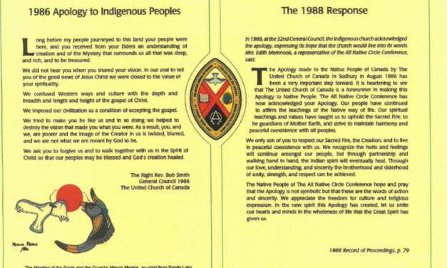A Call to Recommit to the 1986 Apology to First Nations Peoples on Sunday October 4